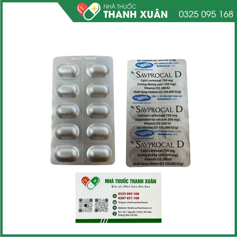 Savprocal D hỗ trợ điều trị đặc hiệu bệnh loãng xương